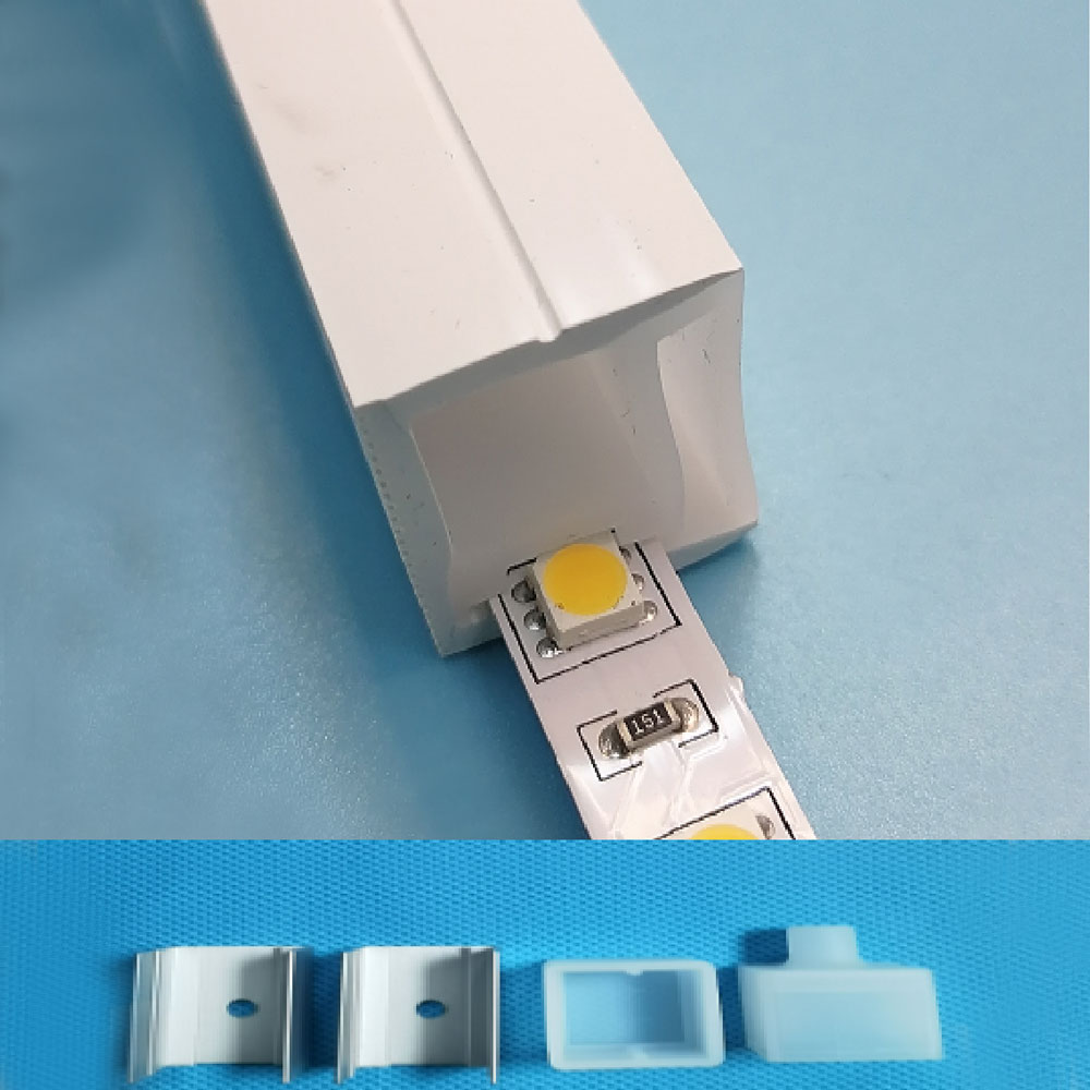 Silicone LED Strip Light Flexible Diffuser Outdoor Waterproof 120° Side Emitting 20*20mm Silicone LED Strip Light Flexible Diffuser Outdoor Waterproof 120° Side Emitting 20*20mm